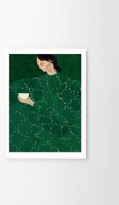 Autorský mini plagát Coffee Alone At Place de Clichy by Sofia Lind A5