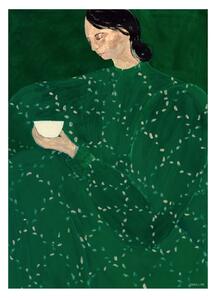 Autorský mini plagát Coffee Alone At Place de Clichy by Sofia Lind A5