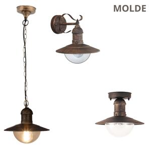 Brilagi - Vonkajšie nástenné svietidlo MOLDE 1xE27/60W/230V IP44 bronzová/patina