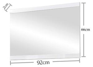 Zrkadlo FELINO biela, šírka 92 cm