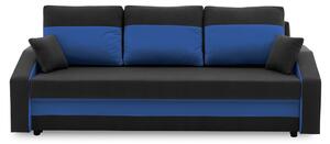 Veľká rozkladacia pohovka HEWLET PLUS color Čierna + tmavo modrá