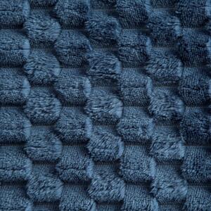 Hrubá deka modrej farby s moderným vzorom Šírka: 150 cm | Dĺžka: 200 cm