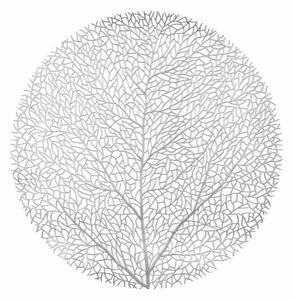 Dekoratívne prestieranie LEAF strieborné 38x38 cm