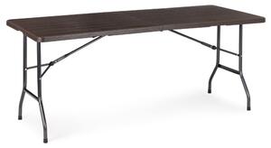 Cateringový stôl rozkladací 180 cm - tmavohnedý