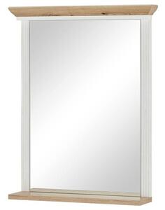 Zrkadlo JASMIN pínia svetlá/dub artisan, šírka 65 cm