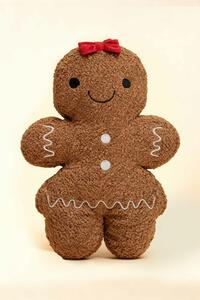 Vianočný vankúš GINGER GIRL hnedý