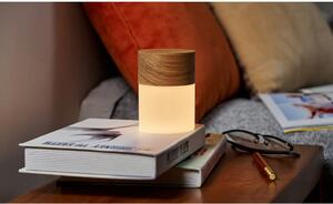 Tmavohnedá stmievateľná stolová lampa so skleneným tienidlom (výška 10,5 cm) Lemelia – Gingko