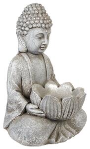 Dekoratívna figúrka sivá MgO 44 cm soška Budha doplnky moderný štýl záhrada obývacia izba