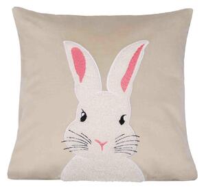 Velúrová obliečka na vankúš BUNNY béžová 45x45 cm