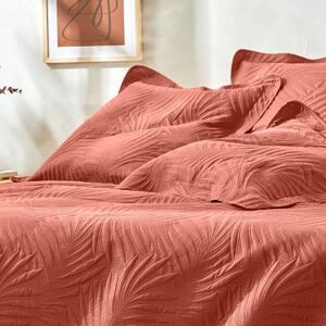 Prešívaná prikrývka na posteľ s optickým efektom "listov"
