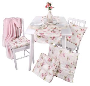 Sedák na stoličku ROSMARIE biela/ružová