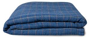 Bavlnený prehoz Checkered Sherpa Blue 130 x 170 cm
