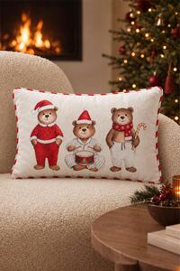 Obliečka na vankúš PYJAMA BEAR TRIO biela 30x50 cm