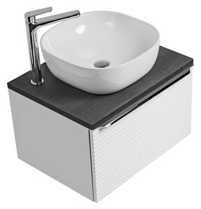 Kúpeľňová skrinka s umývadlom a doskou LEONARDO White DU60/1 | 60 cm