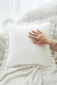 Saténová obliečka na vankúš RUFFY PREMIUM biela Rozmer: 40x40 cm