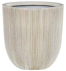 Kvetináč béžový polyresin 48 x ø 44 cm vysoký moderný minimalistický izbový vonkajší črepník