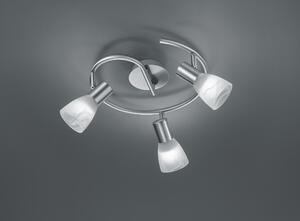 Bodové LED svietidlo VISTO matný nikel/alabastrové sklo