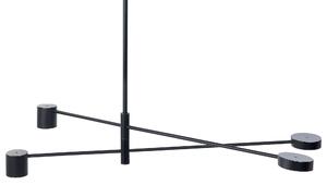 Závesná lampa 4 svetlá čierna kovová minimalistická moderná obývacia izba spálňa