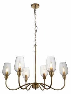 Endon 107791 - Luster na reťazi 6xE14/6W/230V mosadz