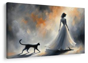 Obraz dáma v hmlistom svetle