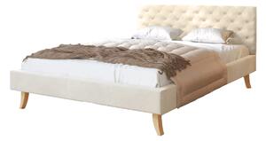 GM Čalúnená manželská posteľ Kalifornia - krémová Rozmer: 160x200