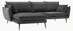Rohová pohovka Elio Blue Grey & Black I (5-miestna)