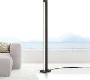 LED stojacia lampa PURE Lines, antracitová, diaľkové ovládanie, 140 cm, Hliník / sivá / zinok, Obývacia izba / jedáleň, kov, Moderný