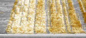 Moderný sivý koberec do obývačky so zlatým motívom Sivá Šírka: 80 cm | Dĺžka: 150 cm