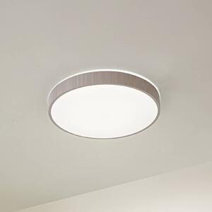 Stropné LED svetlo Lindby Zylo, farba taupe, Ø 49 cm, stmievateľné, Krémová / jantárovo žltá, Obývacia izba / jedáleň, Plast, Závesné svietidlo