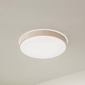 Stropné LED svetlo Lindby Zylo, béžové, Ø 49 cm, stmievateľné, Krémová / jantárovo žltá, Obývacia izba / jedáleň, Plast, Závesné svietidlo