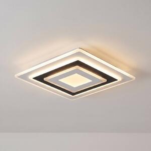 Lindby stropné LED svetlo Rebeka, 50 x cm, stmievateľné, Biela / opálová, Obývacia izba / jedáleň, Plast, Moderný, Stropné svetlo