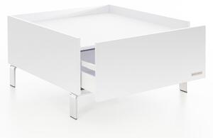 Konferenčný Stolík Luxury Biely - strieborné nohy Konferenčný stolík veľkosť: 90x90x43cm