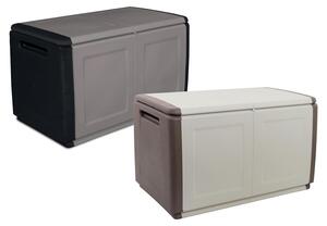 Vankúšový box VDP záhradný box vankúšový box záhradný truhlica viacúčelová truhlica 130/230/330 litrov, farba a veľkosť:slonová kosť L=230l
