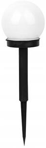 Solárna lampa 6500k LED White Sphere Black Plastic