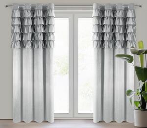 ZATEMŇOVACÍ ZÁVES NA KRÚŽKOCH AURA 140X250 CM STRIEBORNÁ