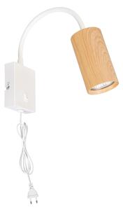 Brilagi - Flexibilná nástenná lampa SELE 1xGU10/30W/230V biela/dekor duba