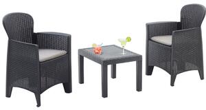 I.P.A.E-Progarden Záhradný set AKITA, 3-dielny, antracitová