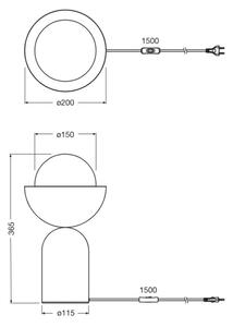 Osram - Stolná lampa DECOR BOWL 1xE14/25W/230V zelená/žltá