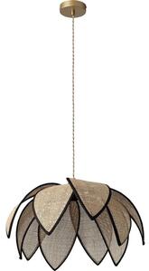 Osram - Závesný luster na lanku DECOR RATTAN 1xE27/15W/230V pr. 48 cm béžová/čierna