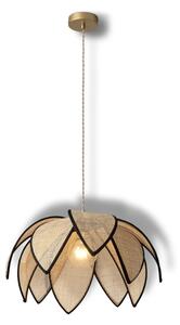 Osram - Závesný luster na lanku DECOR RATTAN 1xE27/15W/230V pr. 48 cm béžová/čierna