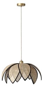 Osram - Závesný luster na lanku DECOR RATTAN 1xE27/15W/230V pr. 48 cm béžová/čierna