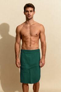 Vaflová osuška na zapínanie (kilt) fľašovo zelená Veľkosť: L/XL