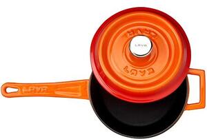 Rendlík Ø 16 cm, 1,35 l, liatinový, oranžový LAVA METAL LVYSOS16K2OR