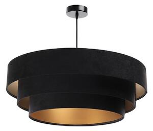 Luster na lanku TRINITI 1xE27/60W/230V čierna/zlatá