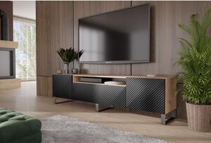 Televízny stolík RTV Neo 200 cm Čierna-Dub artisan