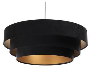 Luster na lanku TRINITI 1xE27/60W/230V čierna/zlatá