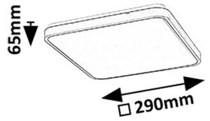 Rabalux 71432 - LED Kúpeľňové stropné svietidlo ALENZO LED/24W/230V IP44 čierna