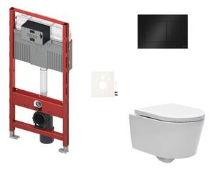 Cenovo zvýhodnený závesný WC set TECE do ľahkých stien / predstenová montáž + WC SAT Brevis SIKOTS3W4