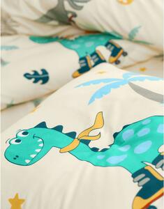 Detská posteľná bielizeň s motívom Dinoroul pre 1 osobu, bavlna