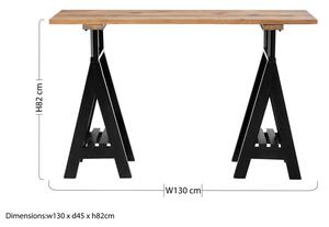 Konzolový stolík s doskou z borovicového dreva v prírodnej farbe 45x130 cm Hampstead – Premier Housewares